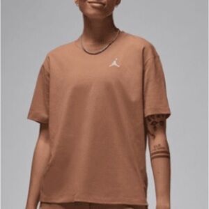 Jordan Tan T-Shirt with White Logo